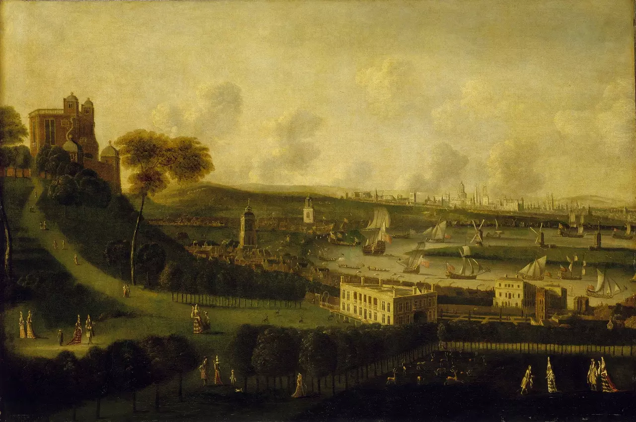 Painting of London and the Thames from One Tree Hill, c.1690