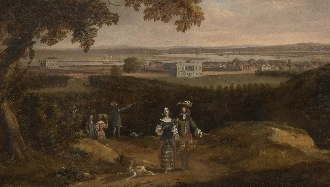 Painting of The Royal Observatory viewed from Crooms Hill, c.1696