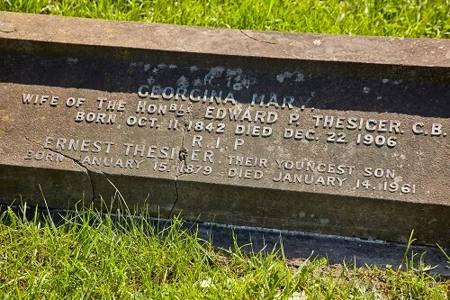 The inscription on Ernest’s grave