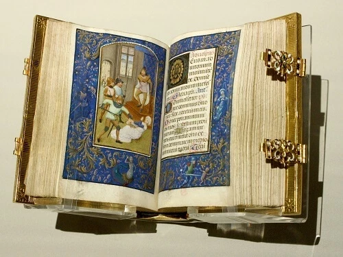 A priceless 15th century illustrated manuscript, part of George’s collection of objects donated to the V&A.