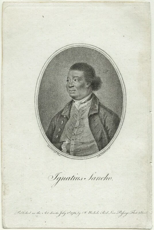 Engraving of Ignatius Sancho by Francesco Bartolozzi, after Thomas Gainsborough