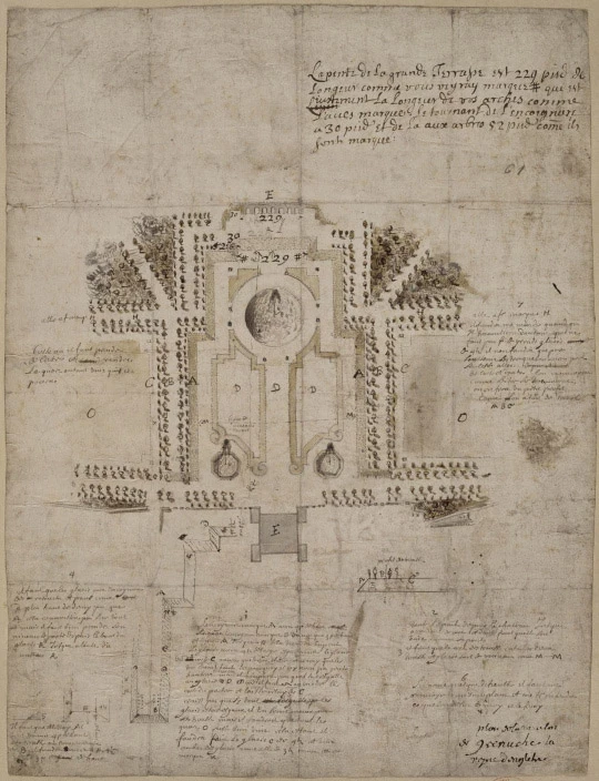 17th century plans for Greenwich Park by André Le Nôtre