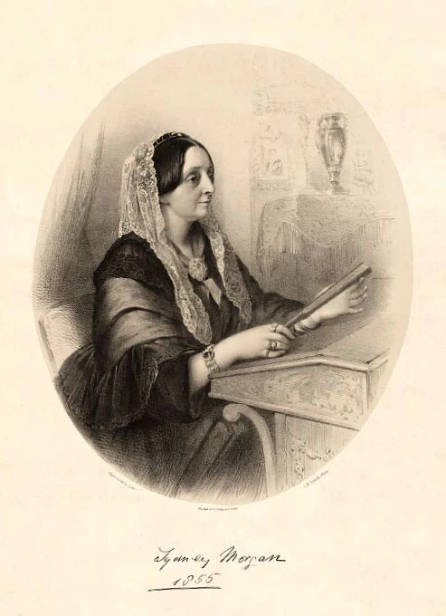 Lady Sydney Morgan portrait in 1855