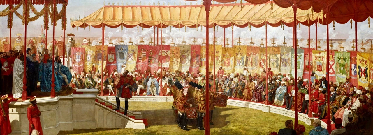 Valentine’s huge painting ‘The Imperial Assemblage held at Delhi, 1 January 1877’ contains nearly 160 recognisable portraits.