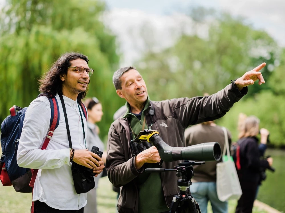 Bird watchers in The Royal Parks