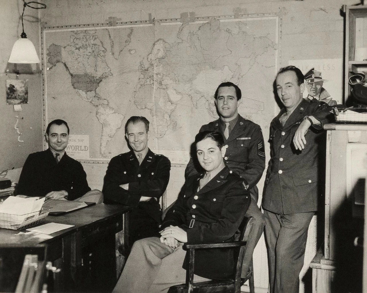 USAAF officers in the war room