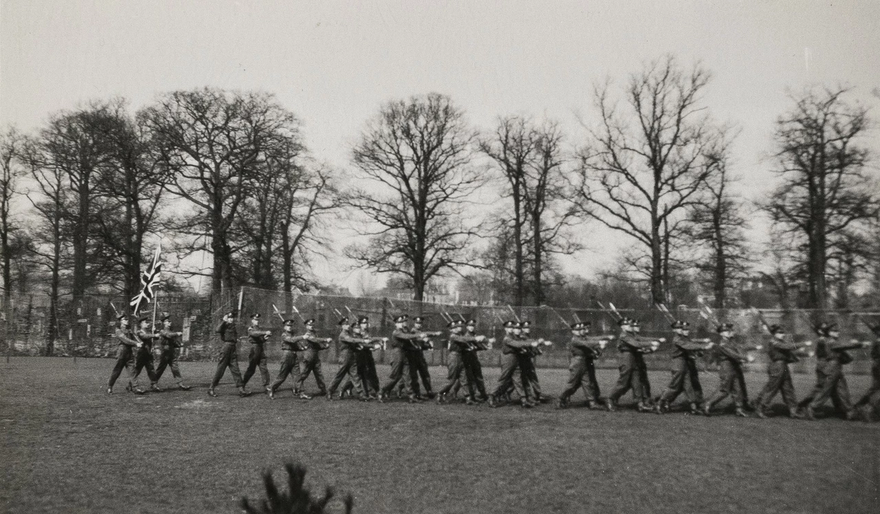 American troops marching in Bushy Park
