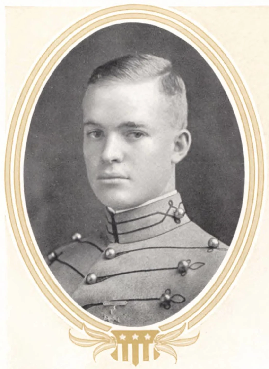 Yearbook portrait of Dwight D. Eisenhower, 1915
