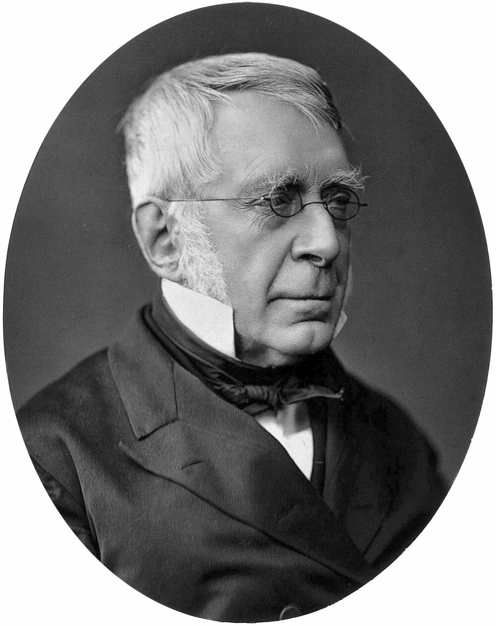 Black and white portrait of Astronomer Royal, George Biddell