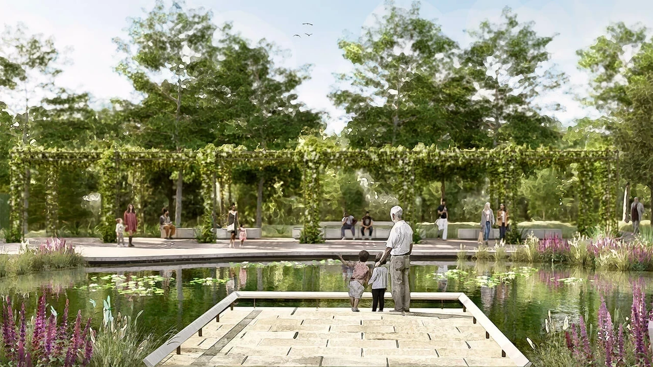 Concept art of the view from the jetty