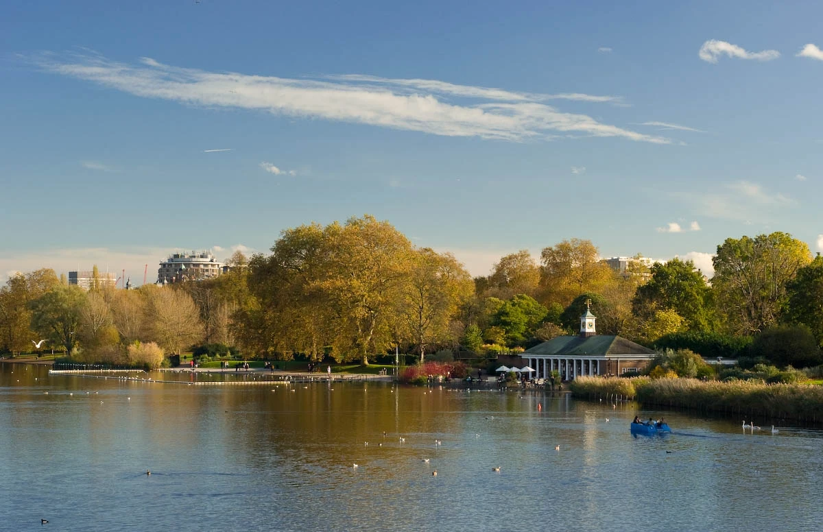 Hyde Park Lido in autumn