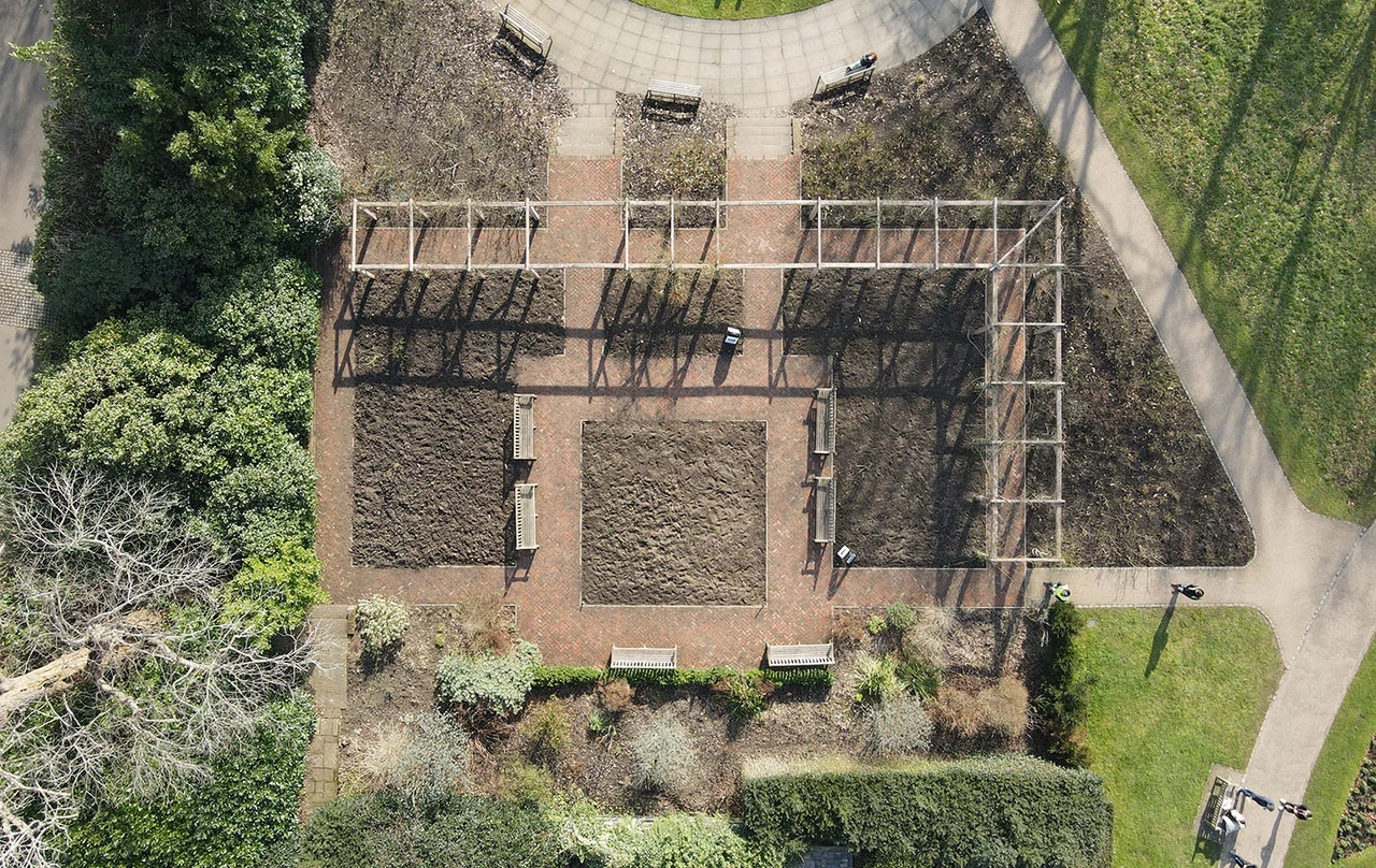 The Cottage Garden viewed from above