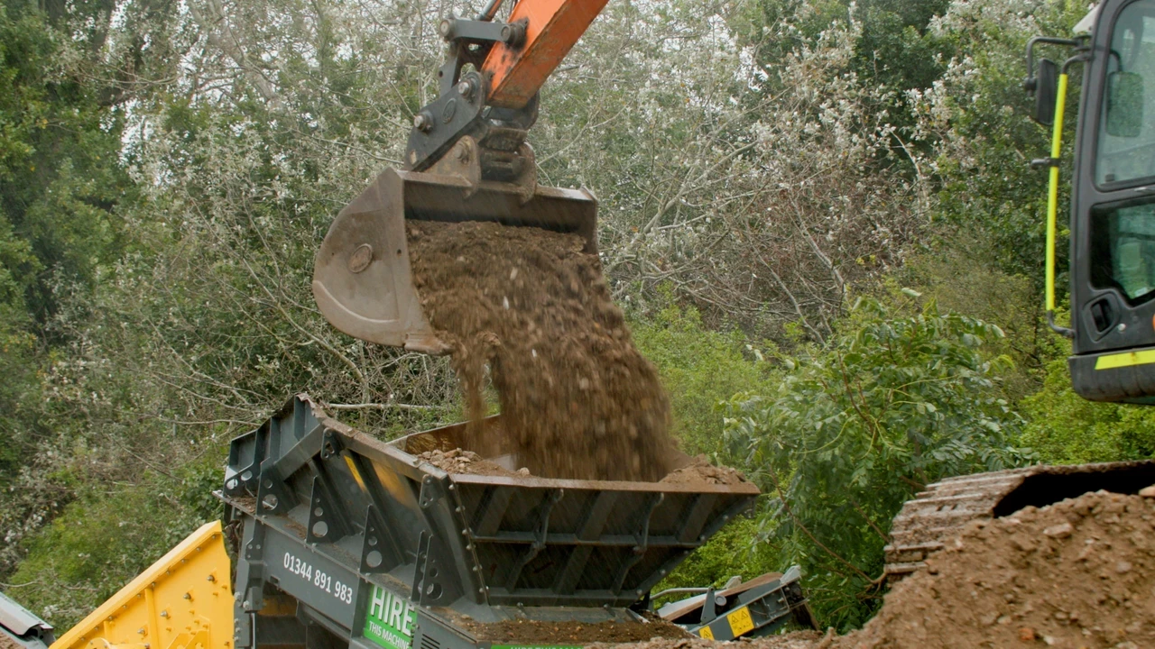 Concrete crushing in Regent's Park