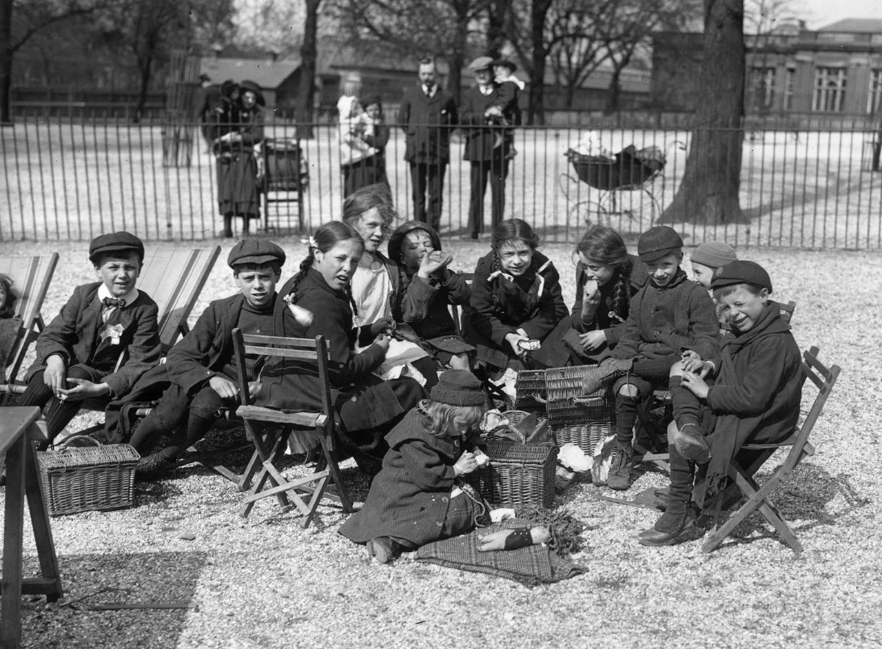 Children enjoying a picnic