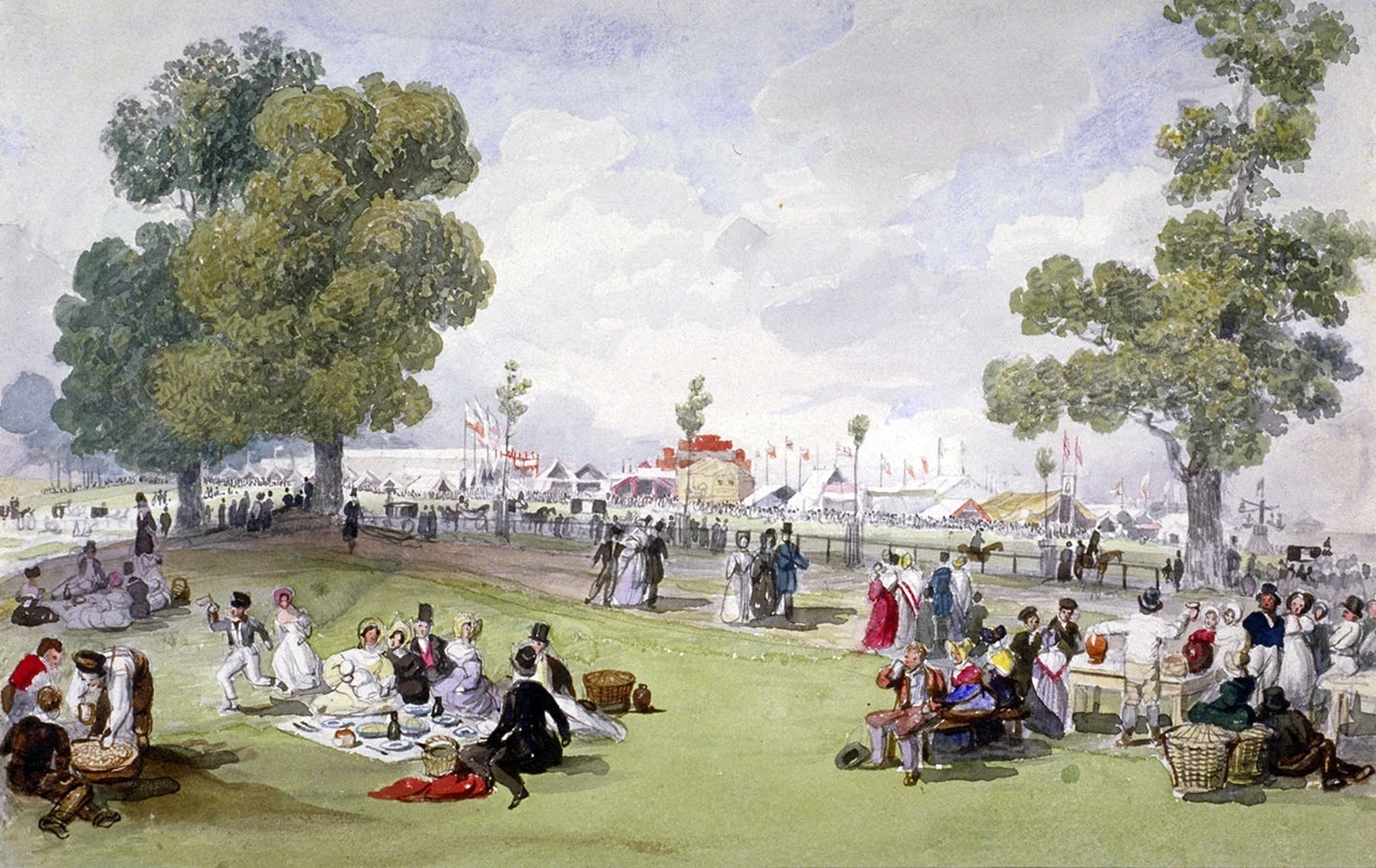 A fair celebrating Queen Victoria's Coronation, in Hyde Park, 1938.