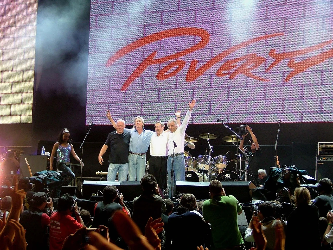Pink Floyd at the Live8 concert, 2005.