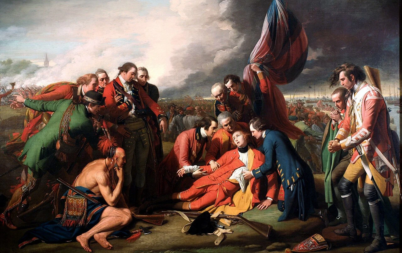 18th Century painting "The Death of General Wolfe" by Benjamin West (1770)