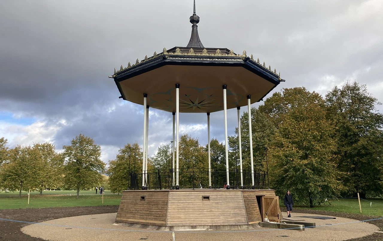Newly-restored bandstand in Kensington Gardens