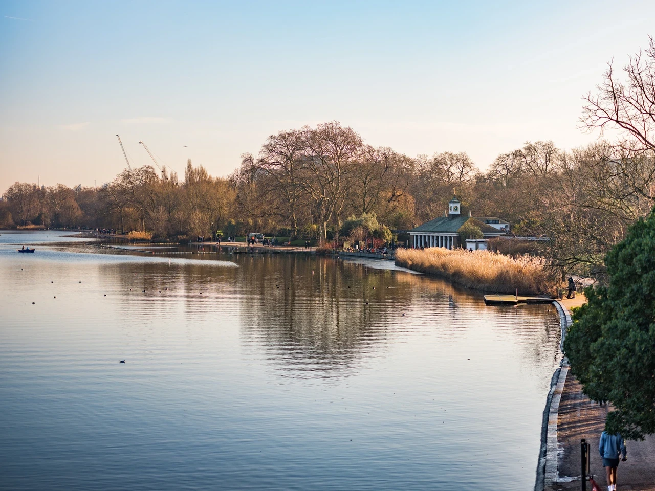 View from Serpentine Bridge, Hyde Park in winter
