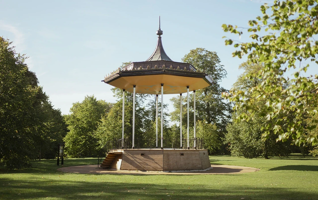 The newly-restored bandstand in Kensington Gardens