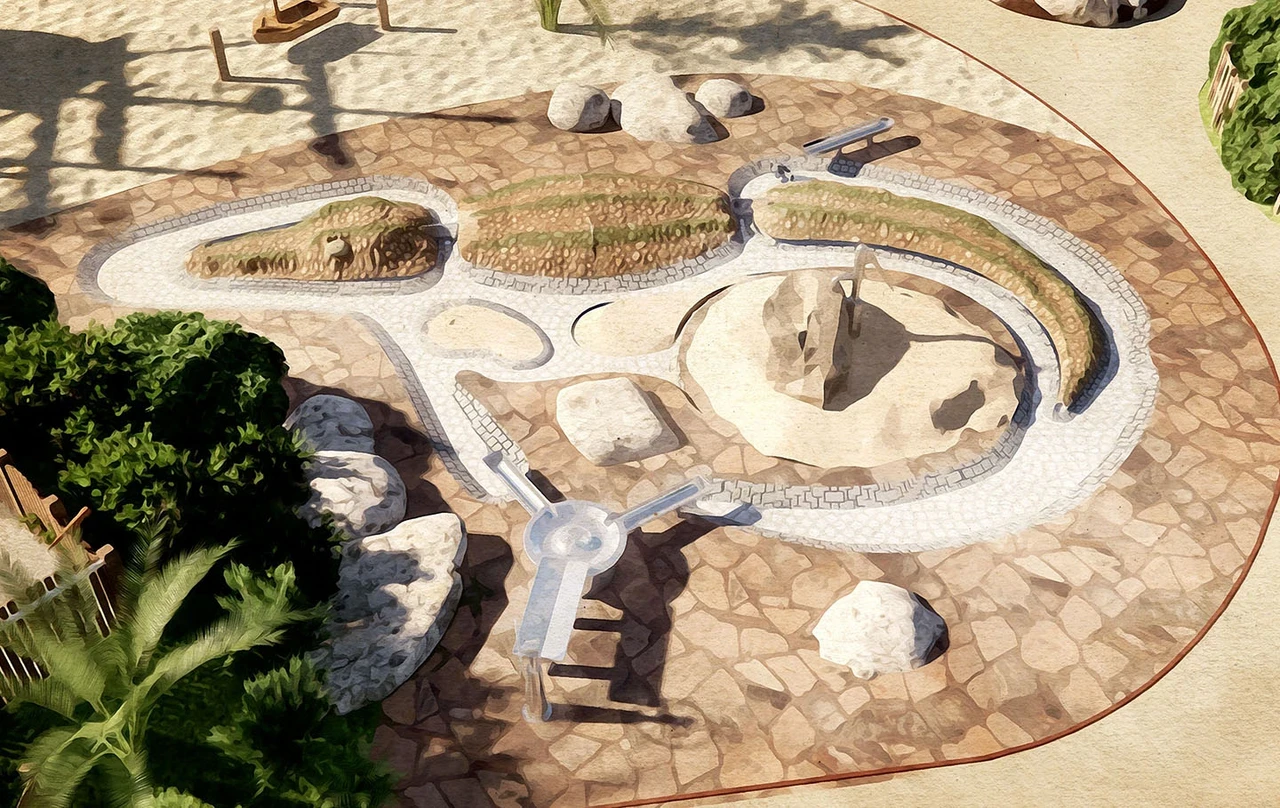 Concept art showing the new water play area