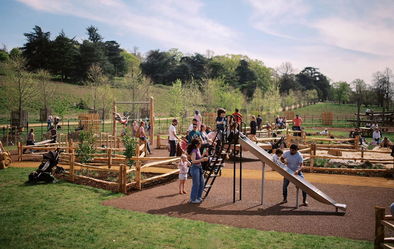 Families enjoying Petersham Gate Playground