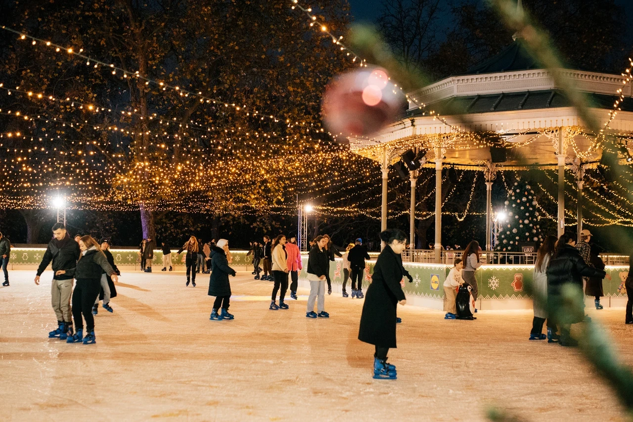 Skaters on ice rink at Winter Wonderland