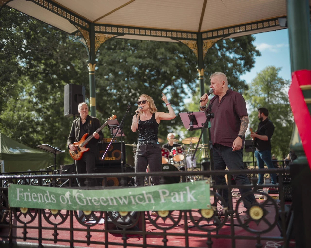 Band performing at Greenwich Park bandstand