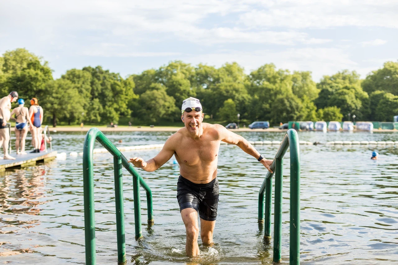 Swimmer in Hyde Park.